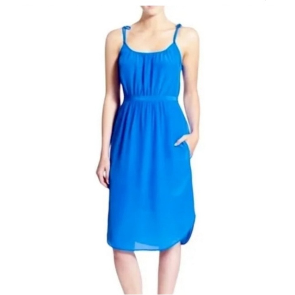 NWOT Madewell Silk Skyway‎ Cami Dress Blue 4